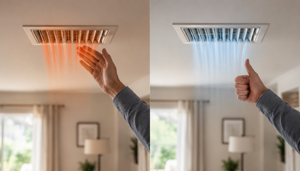 ac repair service warm to cool air - AC Blowing Warm Air? Here's What to Check First (DFW Homeowner Guide)